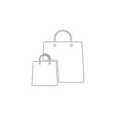 Shopping bag. flat vector icon