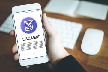 AGREEMENT CONCEPT ON SCREEN