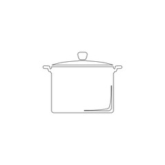 Saucepan. flat vector icon