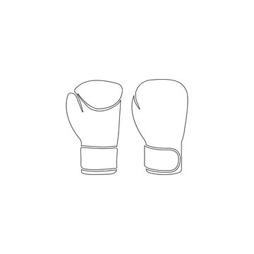 Boxing gloves. flat vector icon