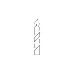 Candle. flat vector icon