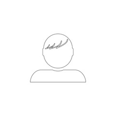 Man profile. flat vector icon