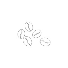 Coffee beans. flat vector icon