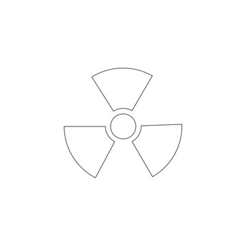 radiation. flat vector icon