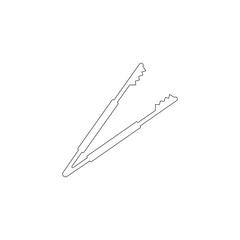 Forceps, tweezers. flat vector icon
