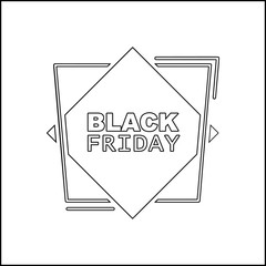 Black Friday poster icon. Element of Black Friday for mobile concept and web apps icon. Thin line icon for website design and development, app development