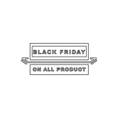 Black Friday poster icon. Element of Black Friday for mobile concept and web apps icon. Thin line icon for website design and development, app development