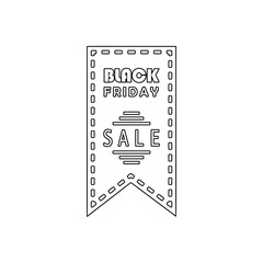 Fototapeta premium Black Friday poster icon. Element of Black Friday for mobile concept and web apps icon. Thin line icon for website design and development, app development