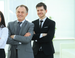 group of business people on a light background