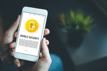 MOBILE SECURITY CONCEPT ON SCREEN
