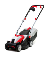 Lawn mower isolated on white