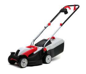 Lawn mower isolated on white