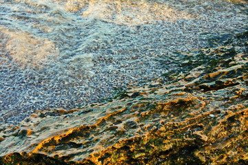 water on the beach