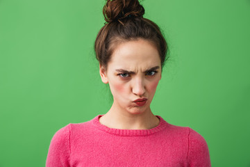 Portrait of an upset young woman