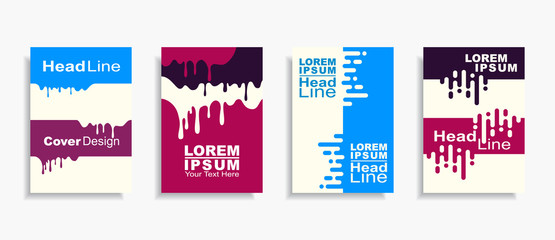 Modern abstract design covers set. Vector illustration.