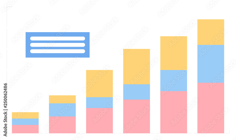 Poster information in visual representation vector, statistic and results of business project. striped with