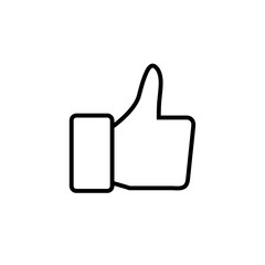 Thumb Up (Like) line Icon, logo isolated on white background