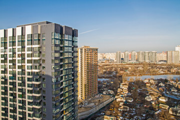 Fototapeta na wymiar construction of new apartment buildings