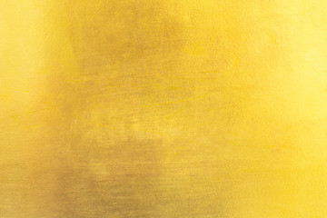 Fototapeta premium Shiny yellow leaf gold metal texture and background
