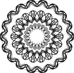 Mandala pattern. Round abstract shape for coloring. Decorative element.