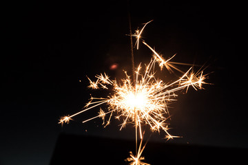 Sparkler at Christmas time and new year’s eve