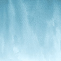 Obraz premium Colorful winter blue ink and watercolor textures on white paper background. Paint leaks and ombre effects. Hand painted abstract image. Deep sea.