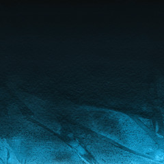 Colorful winter blue ink and watercolor textures on white paper background. Paint leaks and ombre effects. Hand painted abstract image. Deep sea.