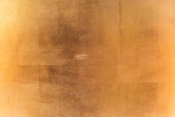 Shiny yellow leaf gold metal texture and background