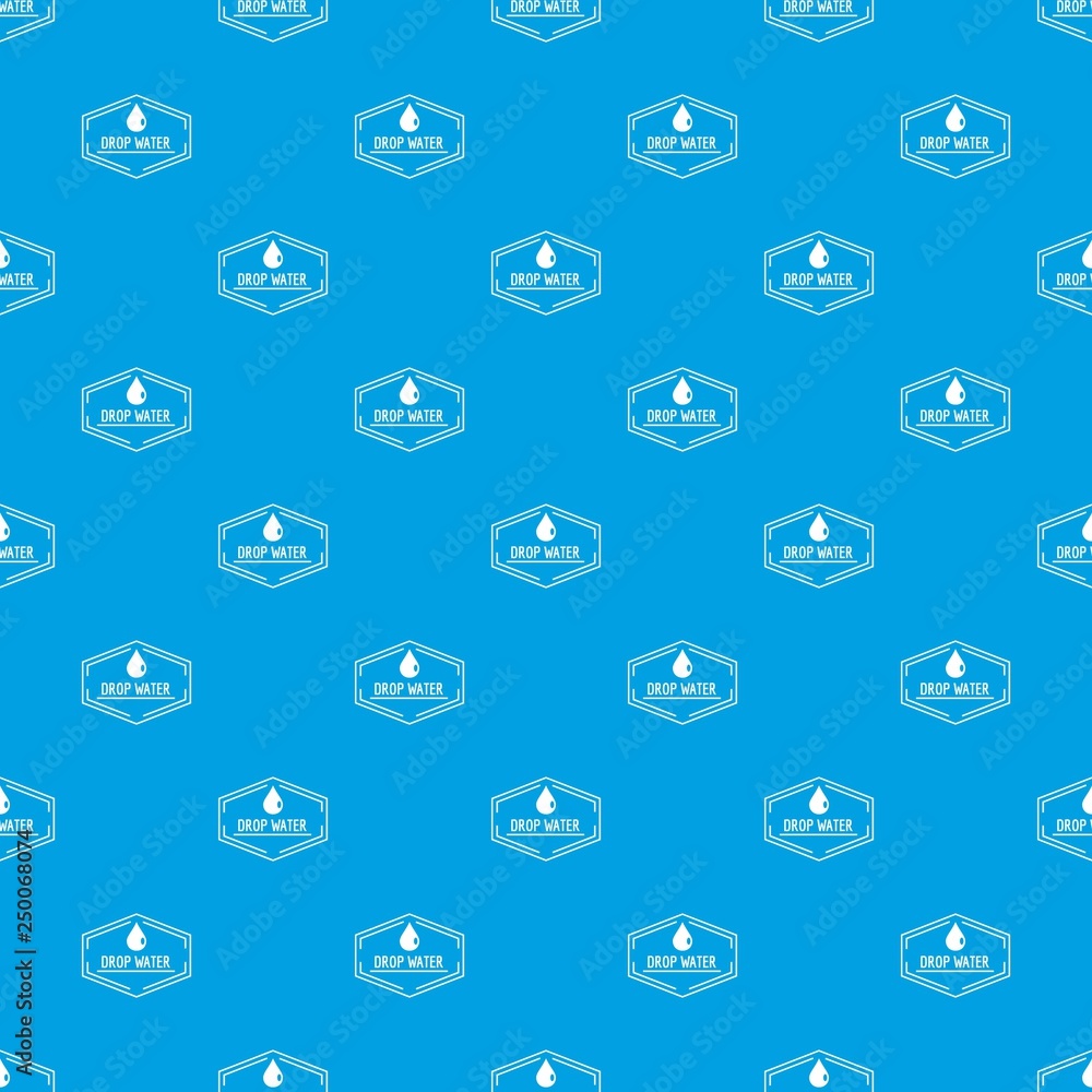 Poster drop water pattern vector seamless blue repeat for any use
