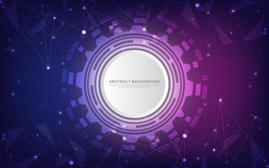 Digital technology and communication concept. High tech and futuristic background.