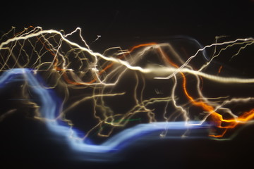 light trace light, night, background