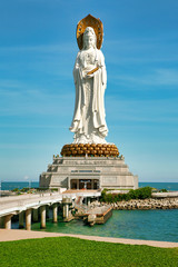 The largest and most popular statue of the goddess Guanyin in Nanshan Park. Sanya, Hainan. © Kirill
