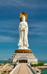 The largest and most popular statue of the goddess Guanyin in Nanshan Park. Sanya, Hainan. © Kirill