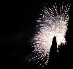 New Year Fireworks. Asolo, Treviso, Veneto, Italy - 31 Decembre 2018