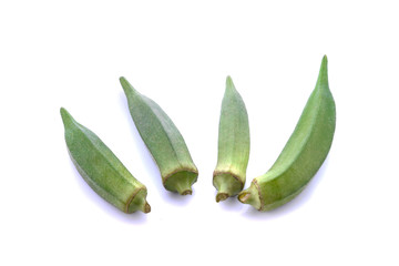 okra isolated on a white background