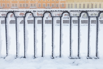 Griboyedov Canal, black forged fence