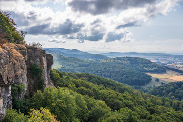 Naklejka premium Sandstone rock formation Hohenstein in Germany