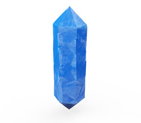 3d render, crystal isolated on white background, gem, natural nugget, esoteric accessory