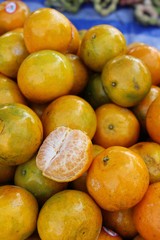 orange fruit is delicious at street food
