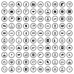 100 assistant icons set in simple style for any design vector illustration