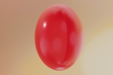 3D red Easter egg