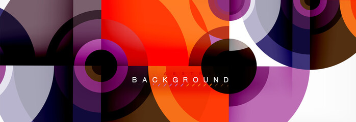 Fototapeta premium Geometric circle abstract background, creative geometric wallpaper.