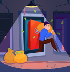 Flat Hacker Illustration