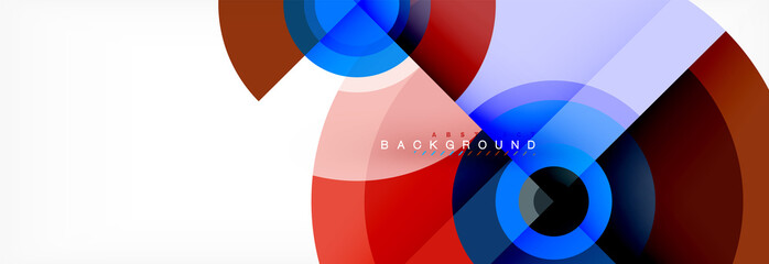 Round circles and triangles abstract background