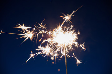 Sparkler at Christmas time and new year’s eve