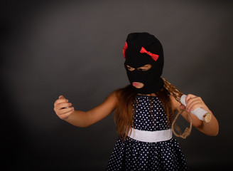 thug baton girl