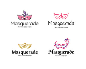 Vector Masquerade Logo Design Set