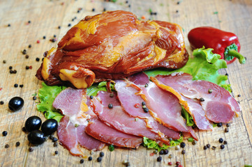 Meat and spring fresh and ripe vegetables