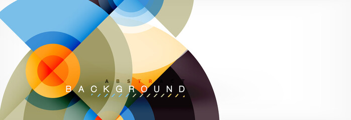 Circle abstract background with triangular shapes for modern design, cover, template, brochure, flyer.