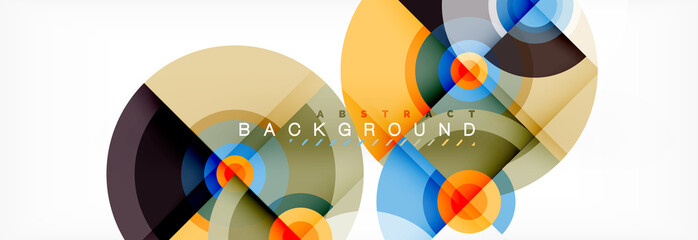 Circle abstract background with triangular shapes for modern design, cover, template, brochure, flyer.